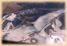 Glacier aereal view - San valentin Chile